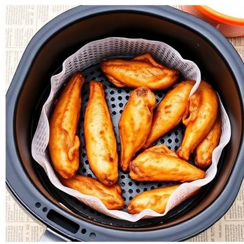 Heat-Resistant Non-Stick Silicone Air Fryer Liners - In use