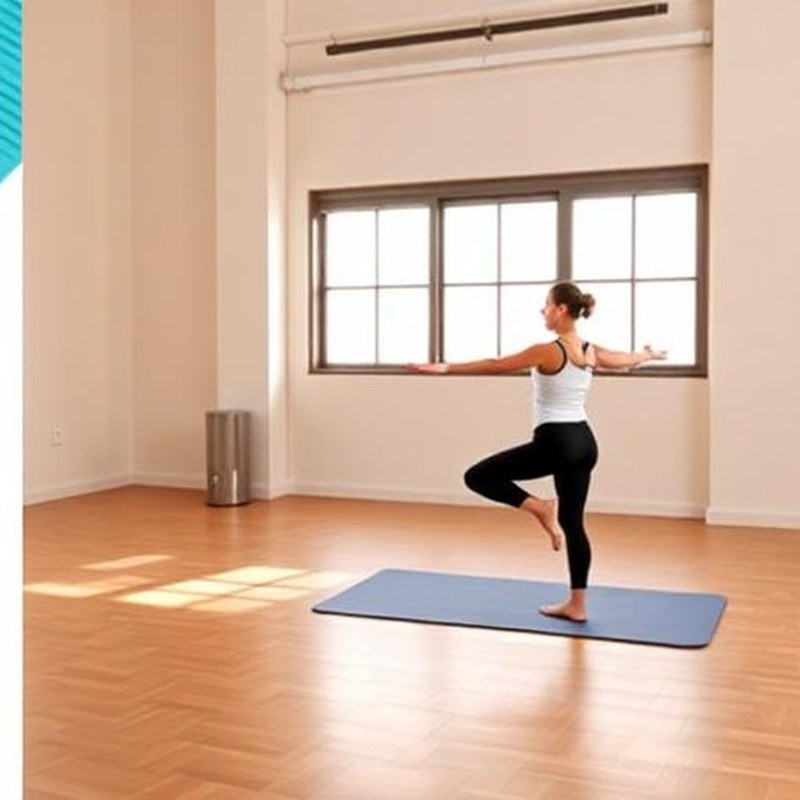 Ultra-Grip Non-Slip Alignment Yoga Mat - In use