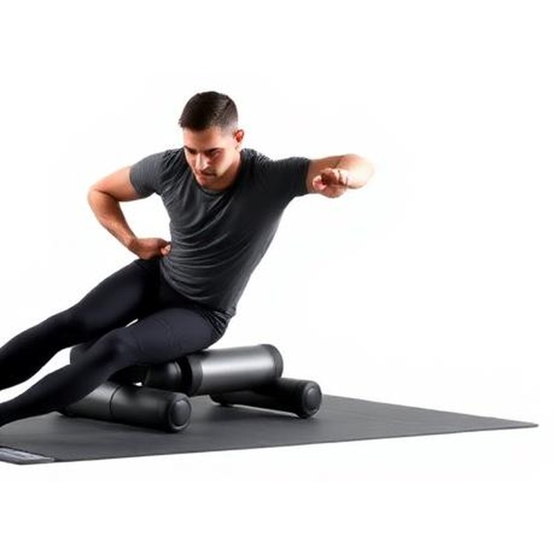 Portable Ab Roller Wheel with Automatic Rebound - In use