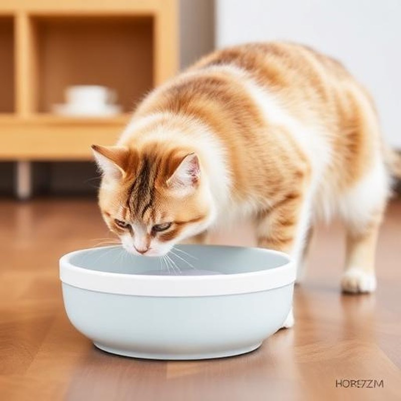 Splash-Free Floating Slow Water Feeder Bowl - In use