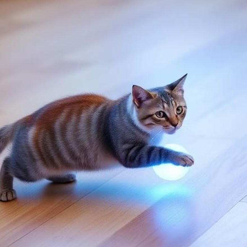 Interactive Smart Rolling Ball Cat Toy with LED