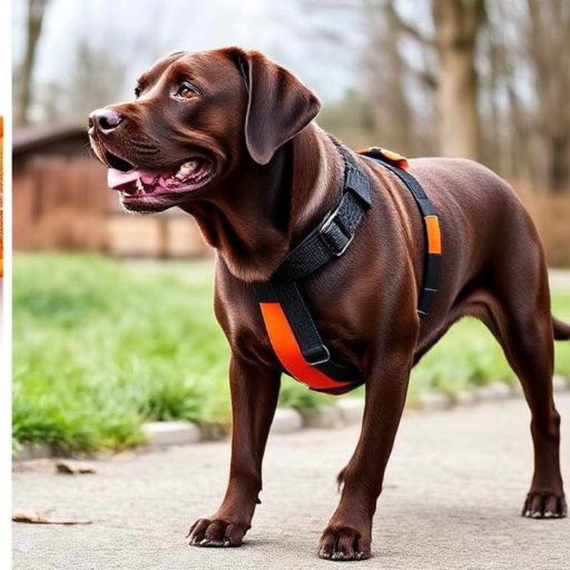 Heavy-Duty No-Pull Reflective Dog Harness - In use