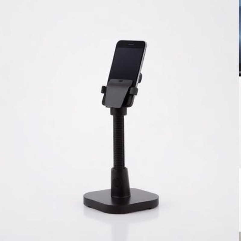 Clamp-On Dual Gooseneck Desktop Phone Stand - Detail view