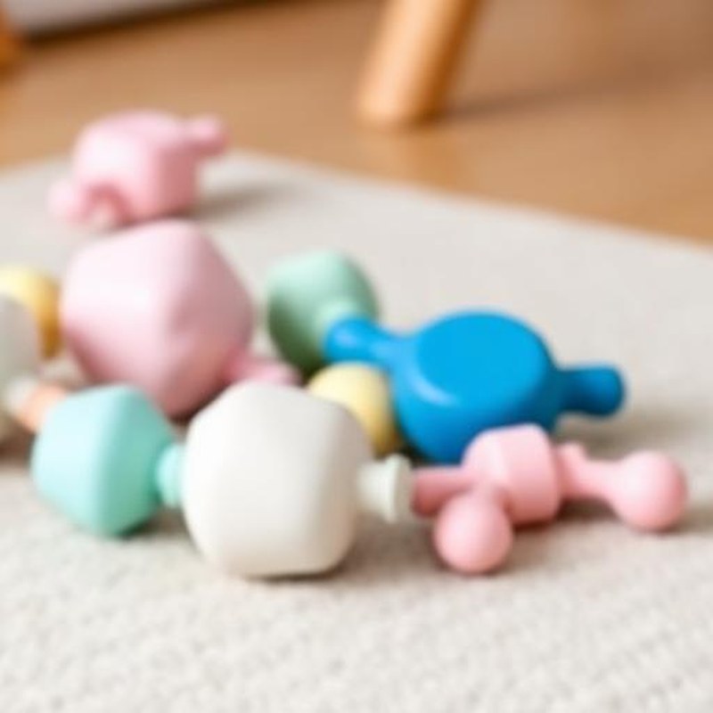 BPA-Free Silicone Teething Toys with Easy-Grip Design - In use