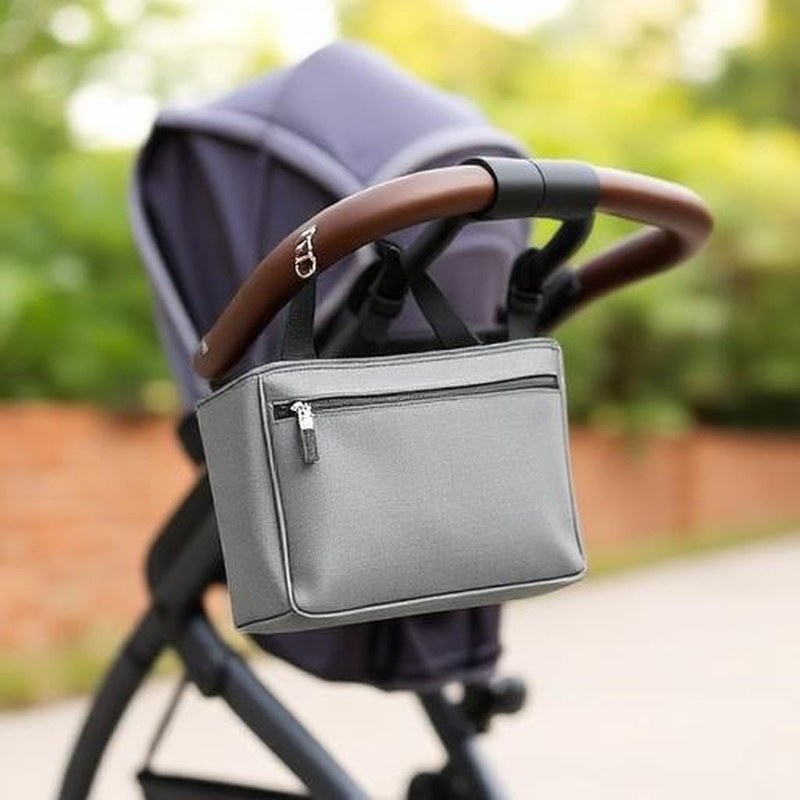 Universal Waterproof Pram & Stroller Organizer Caddy - In use
