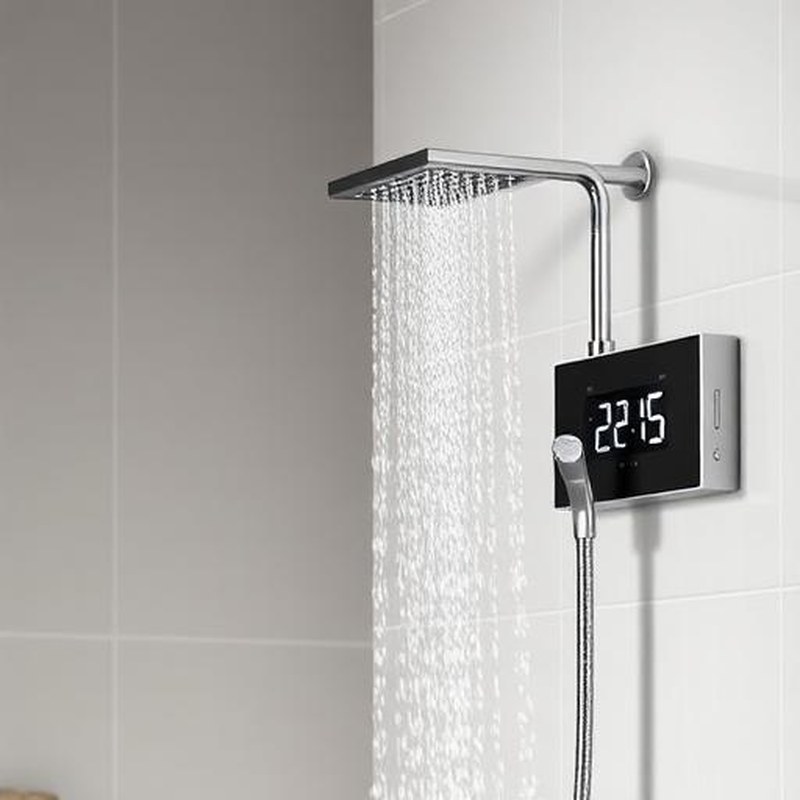 Digital Temperature Display Shower Head - In use