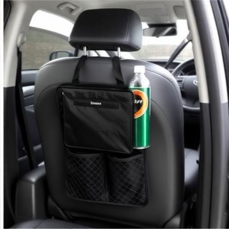 Elastic Mesh Seat-Back Storage Net & Organizer - In use