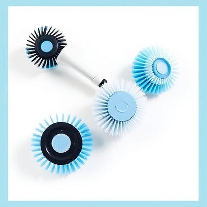 Cordless Electric Spin Scrubber with Extension Handle - Detail view