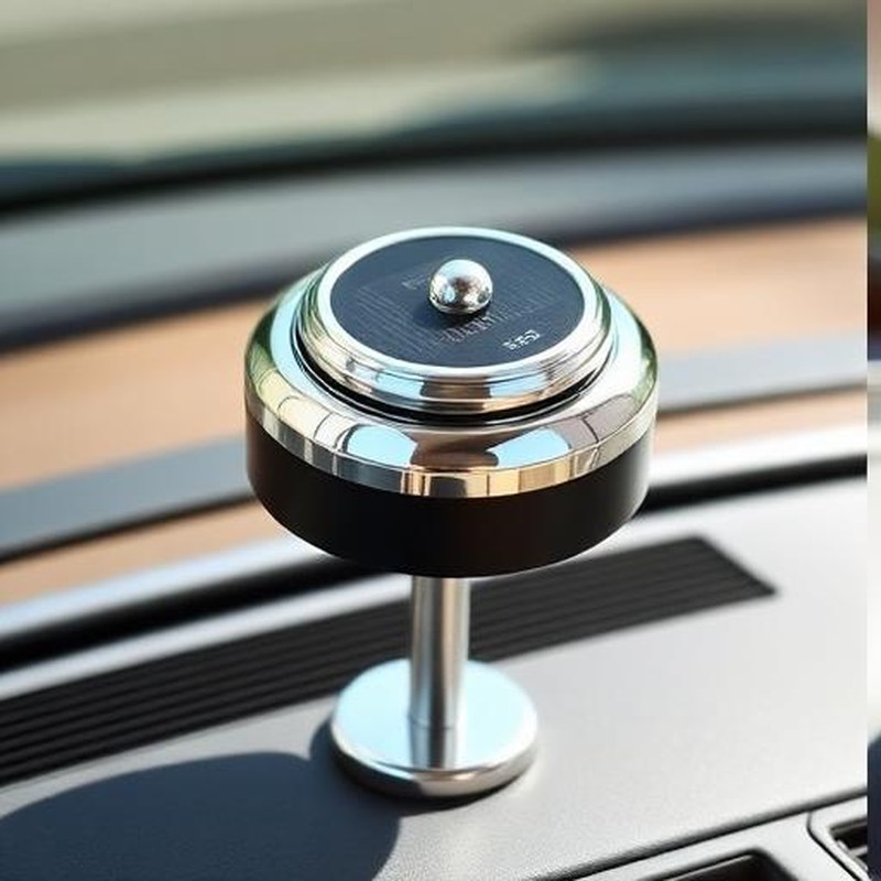 Solar-Powered Rotating Interior Car Aroma Diffuser - Detail view